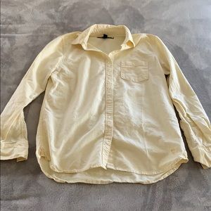 Yellow collared button down shirt